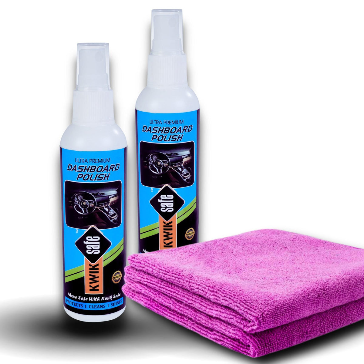 combo dash board polish 100 ml x 2 nos + micro fiber cloth