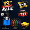 CAR & BIKE WASH FORM SPRAYER (1 SET), SHAMPOO (25ml X 10nos), MICROFIBER CLOTH (1nos)