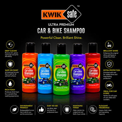 CAR & BIKE WASH SHAMPOO 200 ML X 5 NOS