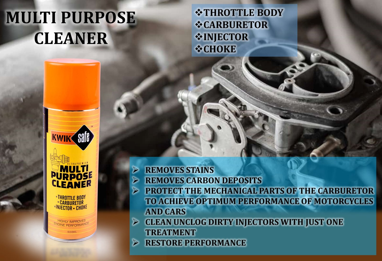 THROTTLE BODY/ CARBURETOR/ INJECTOR/ CHOKE - CLEANER 150 ML - Image 2